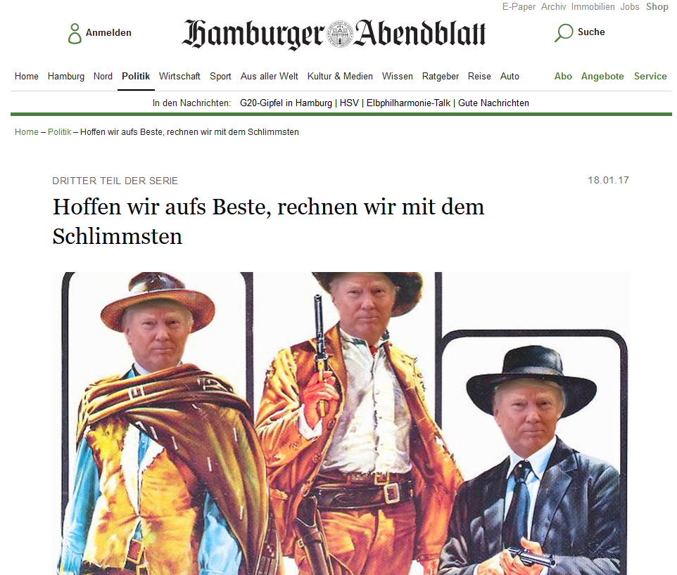 Hamburger Abendblatt – Hoffen Wir Aufs Beste, Rechen Wir mit dem Schlimmsten – 2017